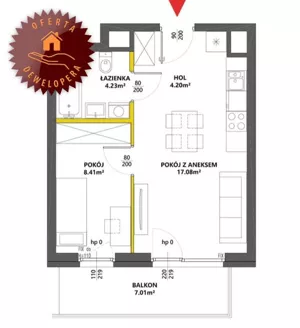 Mieszkanie dwupokojowe 40,00 m², Warszawa, Praga Południe, Chodakowska, Sprzedaż