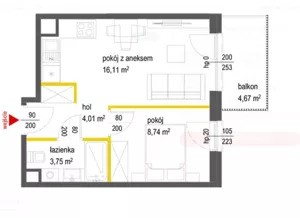 Mieszkanie dwupokojowe 34,00 m², Warszawa, Włochy, Łopuszańska, Sprzedaż