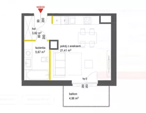 Mieszkanie dwupokojowe 32,00 m², Warszawa, Włochy, Łopuszańska, Sprzedaż