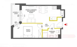 Mieszkanie dwupokojowe 38,00 m², Warszawa, Targówek, Marywilska, Sprzedaż