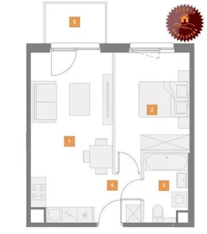Mieszkanie dwupokojowe 39,00 m², Warszawa, Mokotów, Polski Walczącej, Sprzedaż