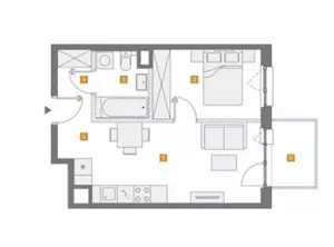 Mieszkanie dwupokojowe 37,00 m², Warszawa, Włochy, Popularna, Sprzedaż
