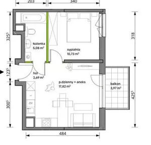 Mieszkanie dwupokojowe 36,60 m², Warszawa, Włochy, Trzcinowa, Sprzedaż