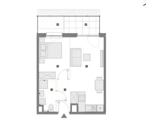 Mieszkanie dwupokojowe 36,00 m², Warszawa, Targówek, Wierna, Sprzedaż