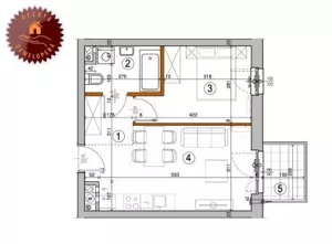 Mieszkanie trzypokojowe 35,00 m², Warszawa, Rembertów, Chełmżyńska, Sprzedaż