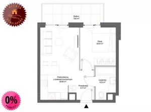 Mieszkanie trzypokojowe 39,00 m², Warszawa, Włochy, Fajansowa, Sprzedaż