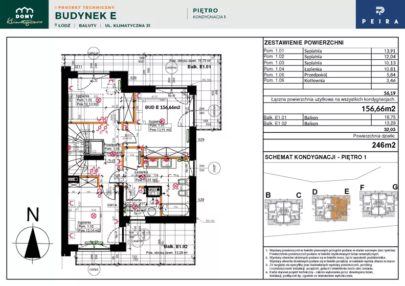 Dom 156,66 m², oferta nr 31 E, Domy Klimatyczna, Łódź, Bałuty, Bałuty, ul. Wycieczkowa 31