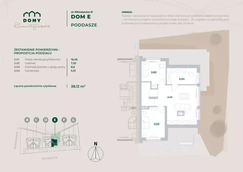 Dom 156,66 m², oferta nr 31 E, Domy Klimatyczna, Łódź, Bałuty, Bałuty, ul. Wycieczkowa 31