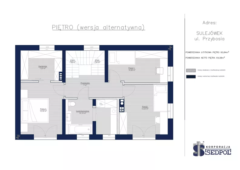 Dom 191,50 m², oferta nr 1, Domy Bliźniacze Sulejówek, Sulejówek, ul. Przybosia