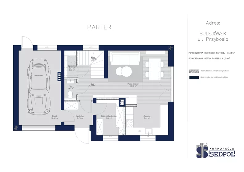 Dom 191,50 m², oferta nr 2, Domy Bliźniacze Sulejówek, Sulejówek, ul. Przybosia