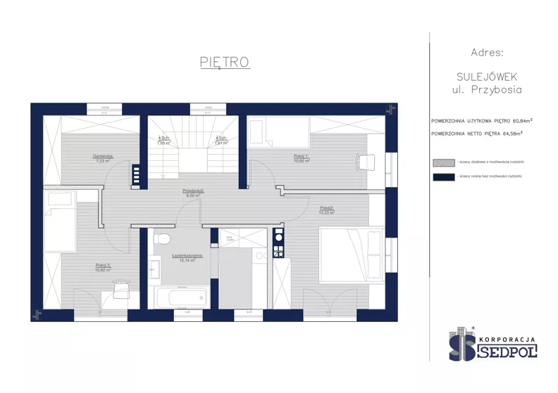 Dom 191,50 m², oferta nr 2, Domy Bliźniacze Sulejówek, Sulejówek, ul. Przybosia