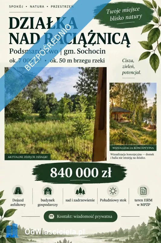 Działka 7 000,00 m², oferta nr , 43812, Podsmardzewo