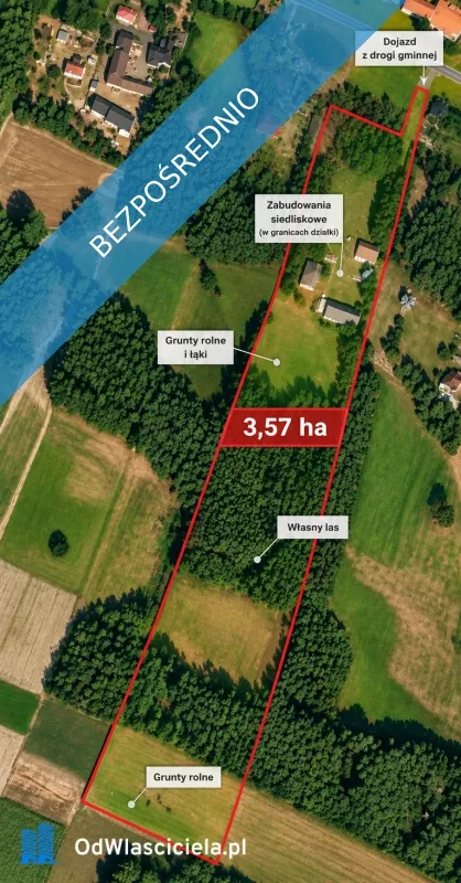Działka 35 729,00 m², oferta nr , 44087, Siedlików