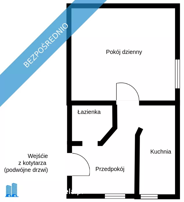 1 pokój, mieszkanie 32,00 m², parter, oferta nr , 44573, Łódź, Bednarska