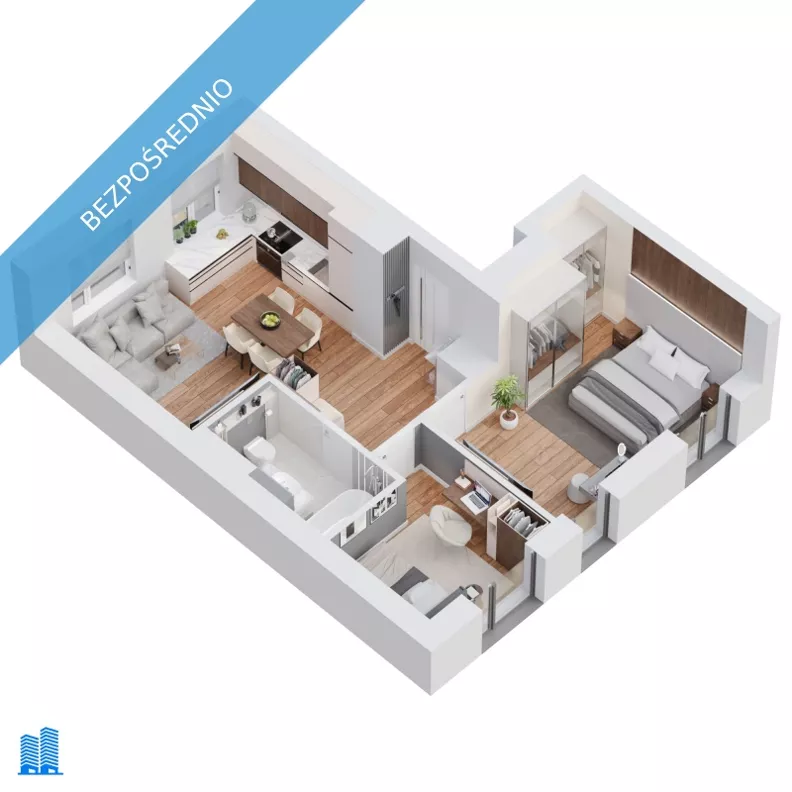 3 pokoje, mieszkanie 51,00 m², piętro 3, oferta nr , 44520, Łódź, Żytnia 7