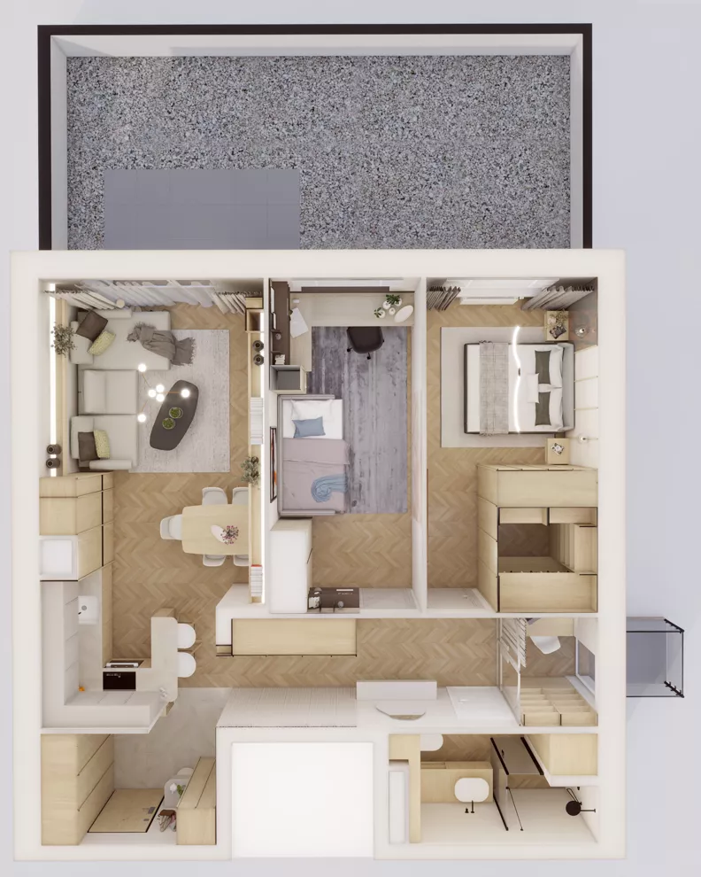 3 pokoje, mieszkanie 72,64 m², parter, oferta nr A/0/2, Verdi, Warka, ul. Armii Krajowej