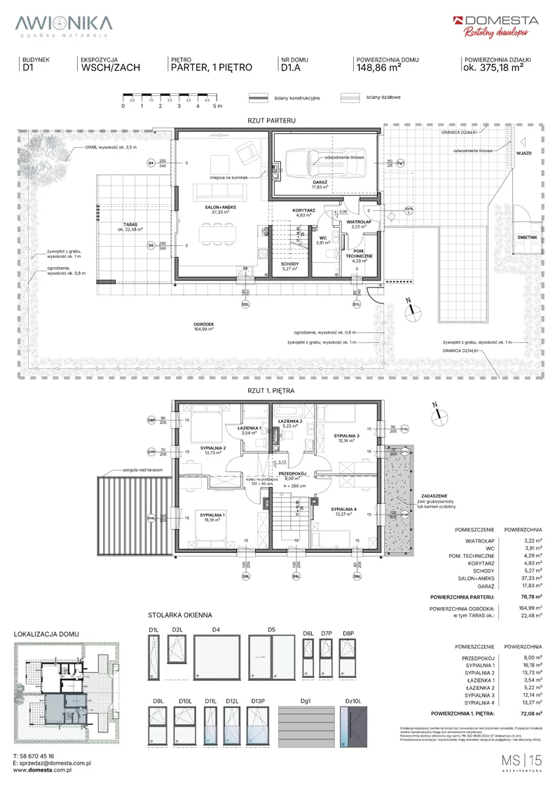 Dom 148,86 m², oferta nr D1.A, Awionika, Gdańsk, Matarnia, ul. Radiowa