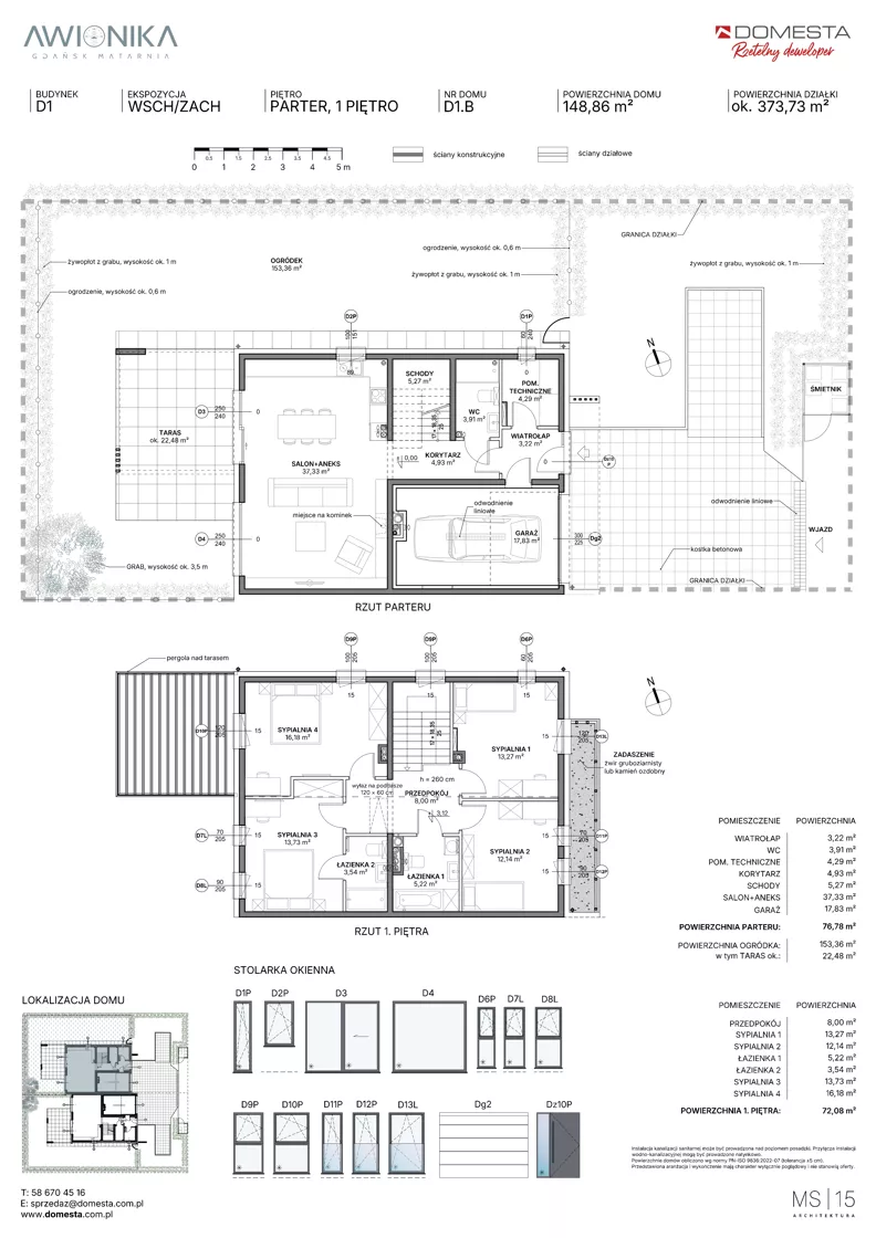 Dom 148,86 m², oferta nr D1.B, Awionika, Gdańsk, Matarnia, ul. Radiowa