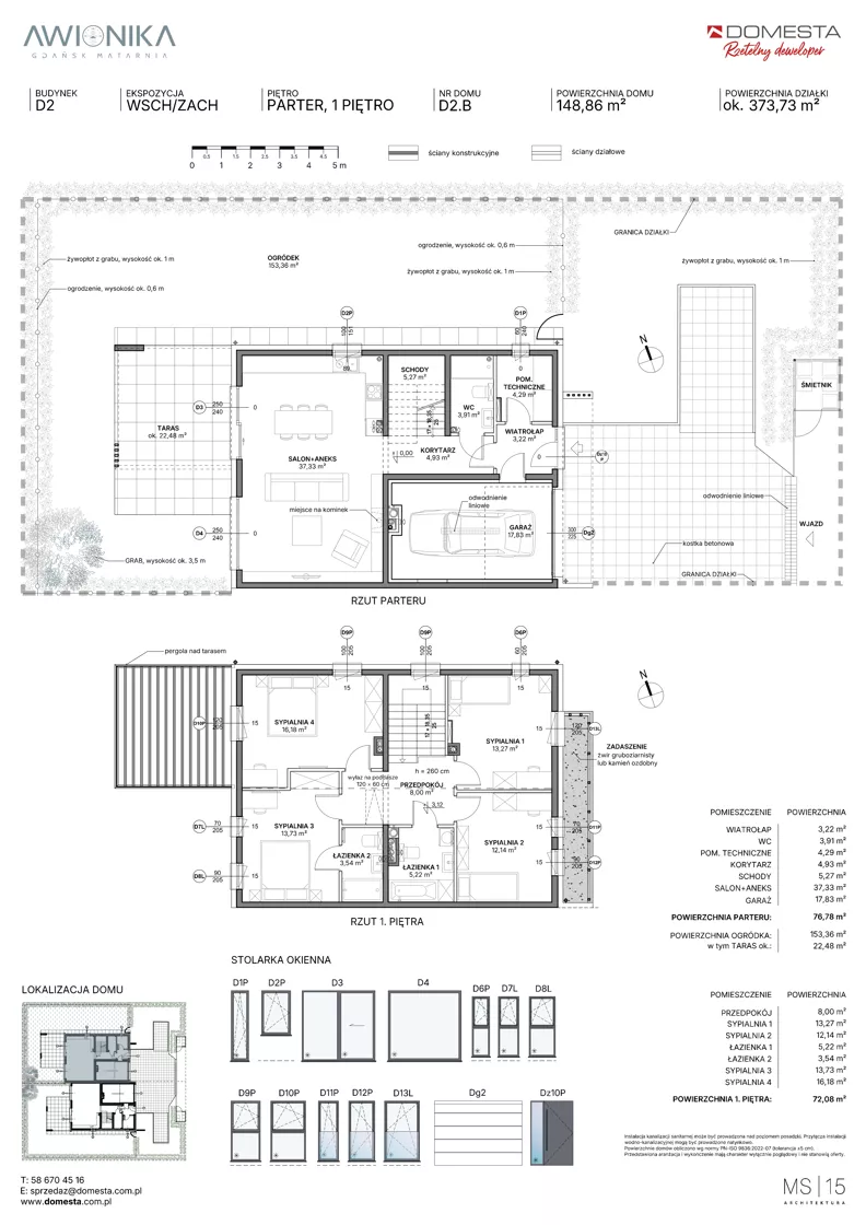Dom 148,86 m², oferta nr D2.B, Awionika, Gdańsk, Matarnia, ul. Radiowa