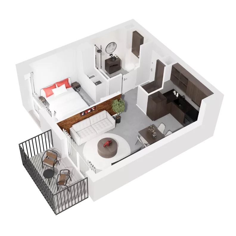 2 pokoje, mieszkanie 35,19 m², piętro 2, oferta nr 9.A.22, Urzeka - budynek 9, Gdańsk, Jasień, ul. Guderskiego / Czermińskiego