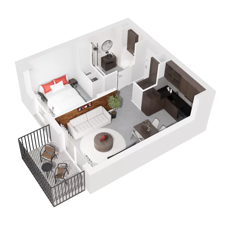 2 pokoje, mieszkanie 35,19 m², piętro 4, oferta nr 9.A.40, Urzeka - budynek 9, Gdańsk, Jasień, ul. Guderskiego / Czermińskiego