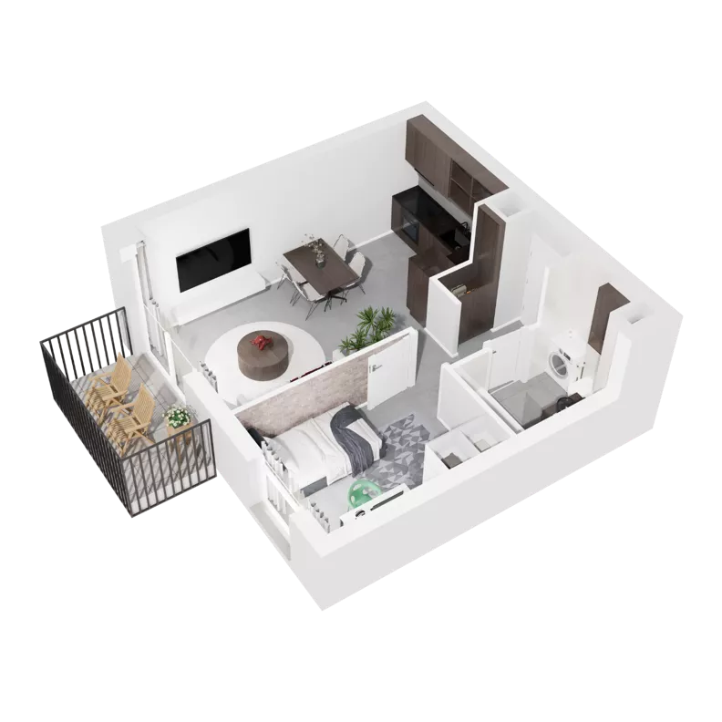 2 pokoje, mieszkanie 36,21 m², piętro 4, oferta nr 9.A.41, Urzeka - budynek 9, Gdańsk, Jasień, ul. Guderskiego / Czermińskiego