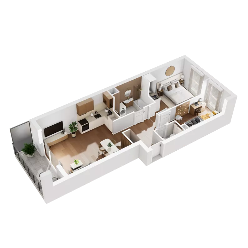 3 pokoje, mieszkanie 59,01 m², piętro 2, oferta nr A.3.5, #NaSwoim2, Gdańsk, Chełm, ul. Ptasia 22