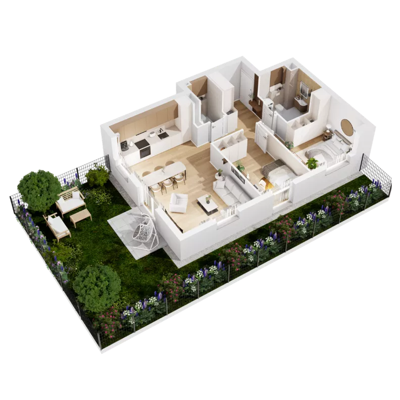 3 pokoje, mieszkanie 65,08 m², parter, oferta nr 8.A.01, Nowe Południe - budynek 8, Gdańsk, Orunia Górna-Gdańsk Południe, Maćkowy, ul. Starogrodzka / Borkowska