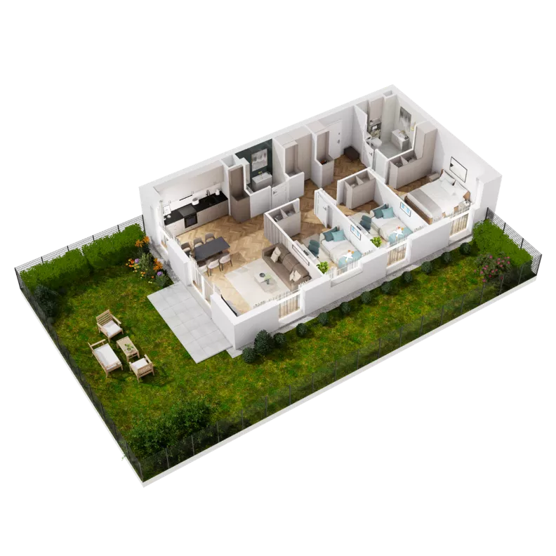 4 pokoje, mieszkanie 76,74 m², parter, oferta nr 8.A.01, Urzeka - budynek 8, Gdańsk, Jasień, ul. Guderskiego / Czermińskiego