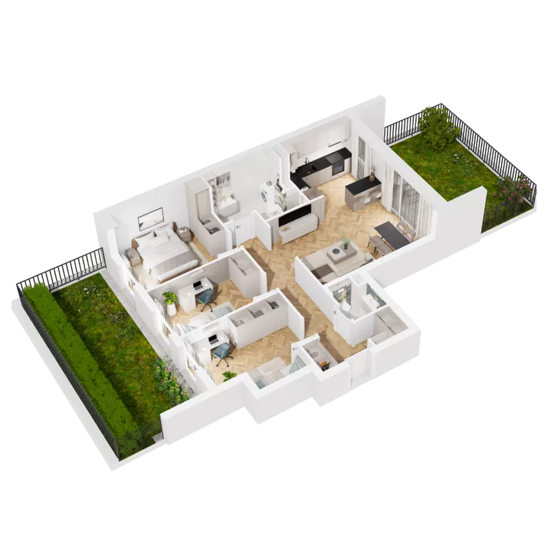 4 pokoje, mieszkanie 81,64 m², parter, oferta nr 8.A.03, Urzeka - budynek 8, Gdańsk, Jasień, ul. Guderskiego / Czermińskiego