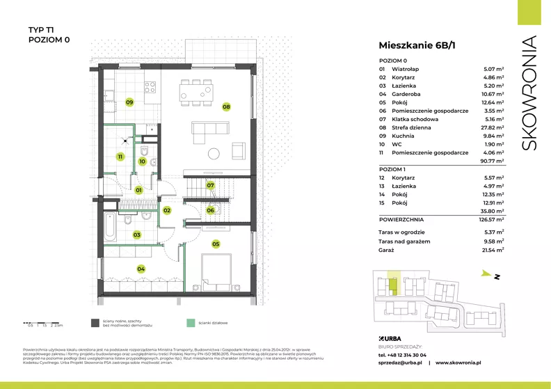 Dom 126,57 m², oferta nr 3X/1, Skowronia Domy, Kraków, Podgórze Duchackie, Wola Duchacka, ul. Skowronia