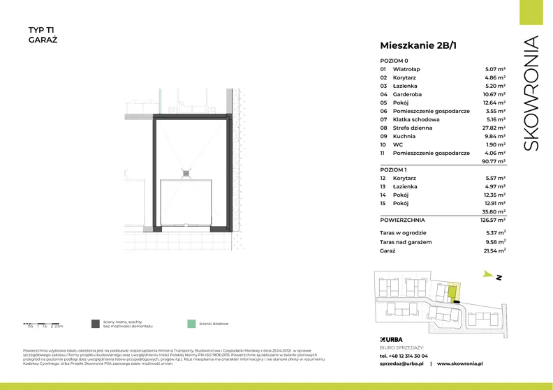 Dom 126,56 m², oferta nr 3P/1, Skowronia Domy, Kraków, Podgórze Duchackie, Wola Duchacka, ul. Skowronia