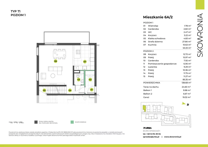 Dom 138,68 m², oferta nr 3Z/2, Skowronia Domy, Kraków, Podgórze Duchackie, Wola Duchacka, ul. Skowronia