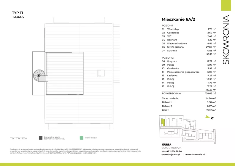 Dom 138,68 m², oferta nr 3Z/2, Skowronia Domy, Kraków, Podgórze Duchackie, Wola Duchacka, ul. Skowronia