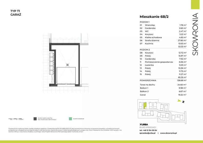 Dom 138,68 m², oferta nr 3X/2, Skowronia Domy, Kraków, Podgórze Duchackie, Wola Duchacka, ul. Skowronia