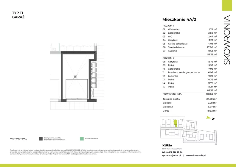 Dom 138,68 m², oferta nr 3W/2, Skowronia Domy, Kraków, Podgórze Duchackie, Wola Duchacka, ul. Skowronia