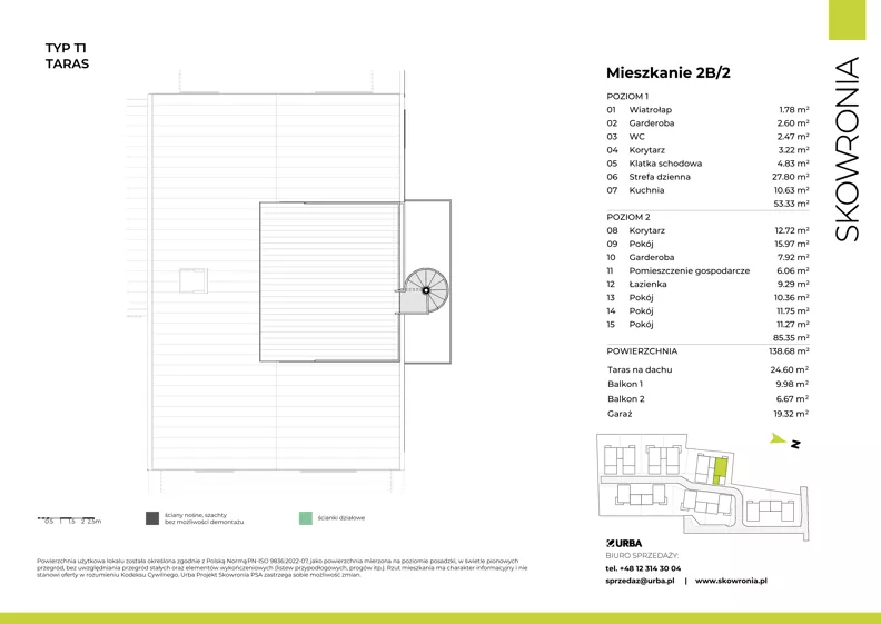 Dom 138,68 m², oferta nr 3P/2, Skowronia Domy, Kraków, Podgórze Duchackie, Wola Duchacka, ul. Skowronia