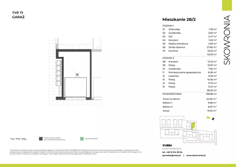 Dom 138,68 m², oferta nr 3P/2, Skowronia Domy, Kraków, Podgórze Duchackie, Wola Duchacka, ul. Skowronia