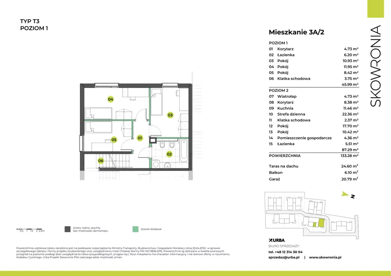 Dom 133,28 m², oferta nr 3N/2, Skowronia Domy, Kraków, Podgórze Duchackie, Wola Duchacka, ul. Skowronia