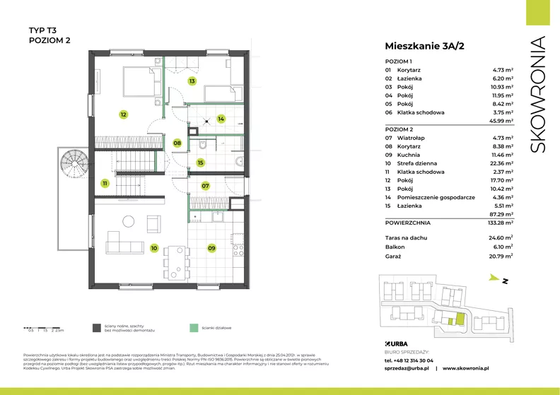 Dom 133,28 m², oferta nr 3N/2, Skowronia Domy, Kraków, Podgórze Duchackie, Wola Duchacka, ul. Skowronia