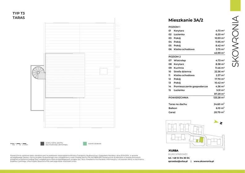Dom 133,28 m², oferta nr 3N/2, Skowronia Domy, Kraków, Podgórze Duchackie, Wola Duchacka, ul. Skowronia