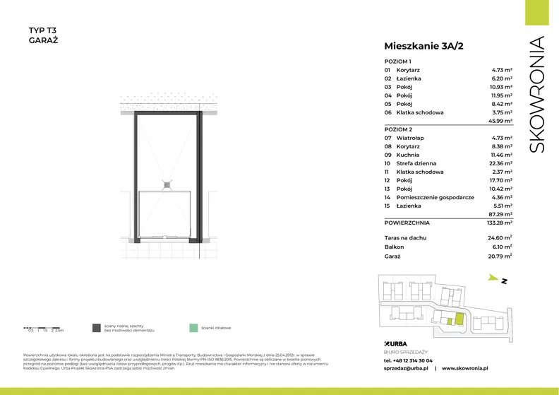 Dom 133,28 m², oferta nr 3N/2, Skowronia Domy, Kraków, Podgórze Duchackie, Wola Duchacka, ul. Skowronia