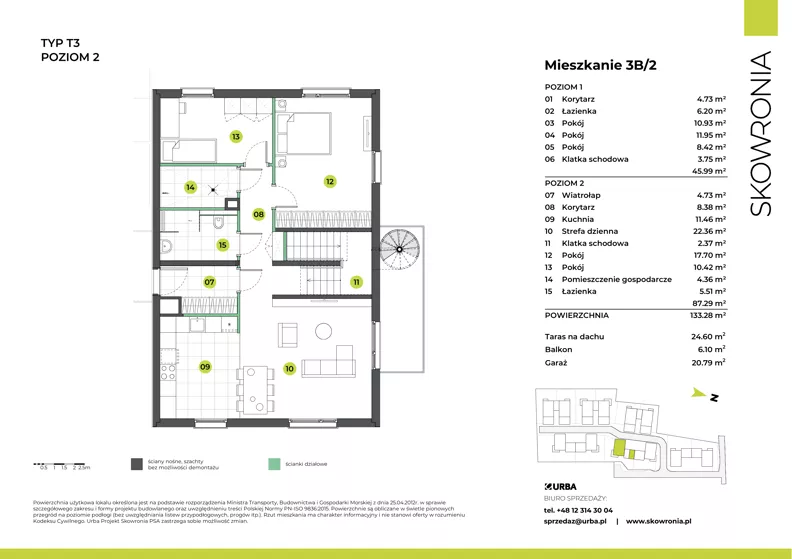 Dom 133,28 m², oferta nr 3S/2, Skowronia Domy, Kraków, Podgórze Duchackie, Wola Duchacka, ul. Skowronia