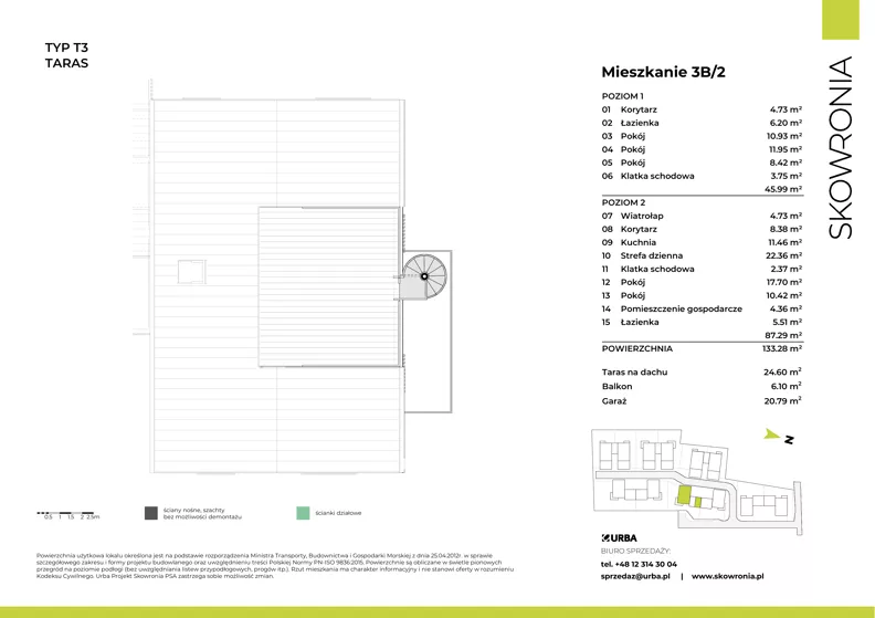 Dom 133,28 m², oferta nr 3S/2, Skowronia Domy, Kraków, Podgórze Duchackie, Wola Duchacka, ul. Skowronia