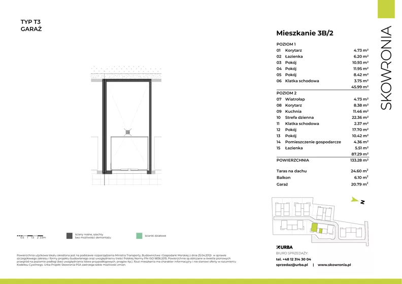Dom 133,28 m², oferta nr 3S/2, Skowronia Domy, Kraków, Podgórze Duchackie, Wola Duchacka, ul. Skowronia
