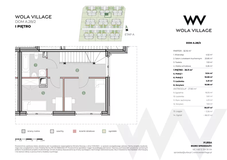 Dom 67,27 m², oferta nr A.2B/2, Wola Village, Kraków, Zwierzyniec, Wola Justowska, ul. Podłużna