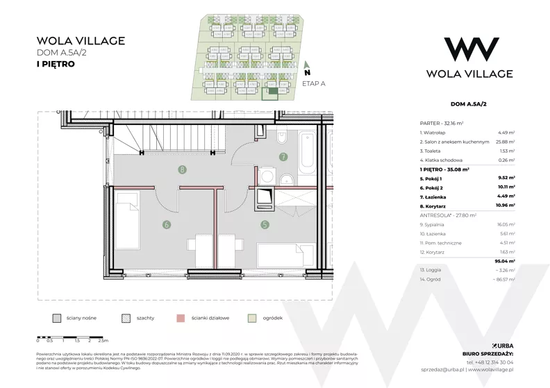 Dom 67,24 m², oferta nr A.5A/2, Wola Village, Kraków, Zwierzyniec, Wola Justowska, ul. Podłużna