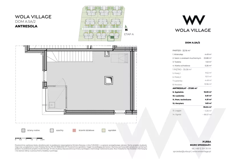 Dom 67,24 m², oferta nr A.5A/2, Wola Village, Kraków, Zwierzyniec, Wola Justowska, ul. Podłużna