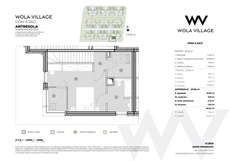 Dom 67,24 m², oferta nr A.5A/2, Wola Village, Kraków, Zwierzyniec, Wola Justowska, ul. Podłużna