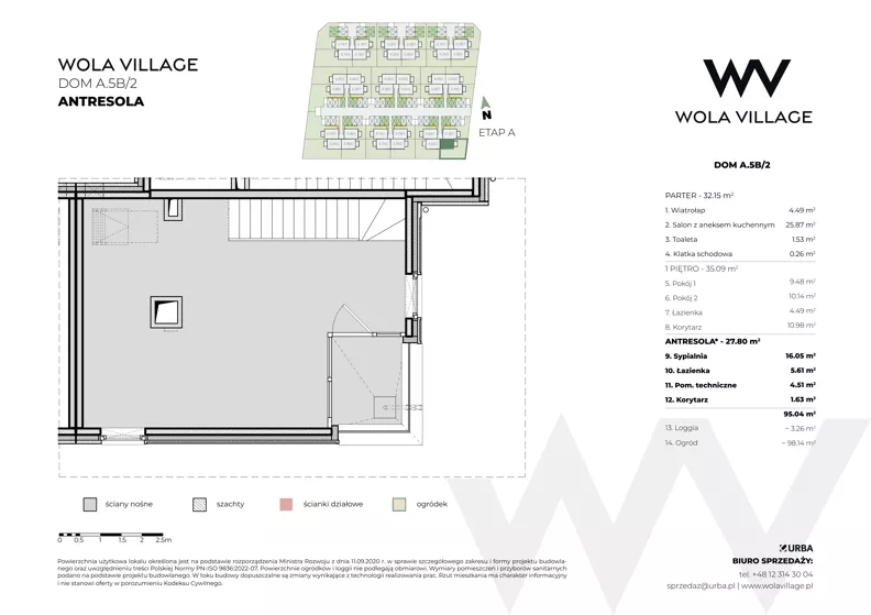 Dom 67,24 m², oferta nr A.5B/2, Wola Village, Kraków, Zwierzyniec, Wola Justowska, ul. Podłużna